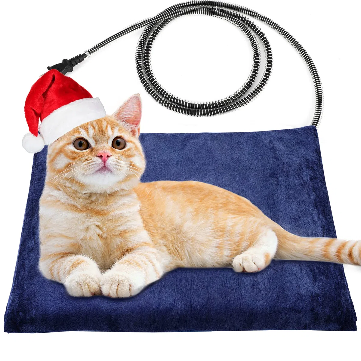 Kiroto Heizkissen für Katzen und Hunde, beheizte Matte mit wasserdichtem Bezug und automatischer Temperaturregelung, geeignet für Katzenhäuser, Hundehütten, kleine Betten, Veranden, 68,6 x 40,6 cm